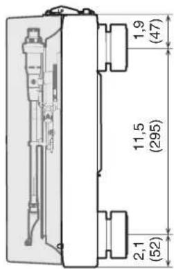 DENON DP-3000NE - Dimensions (Unité: po (mm)) - 2
