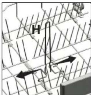 BEKO BDFN16430S - Tige à bouteilles du panier inférieur - 1