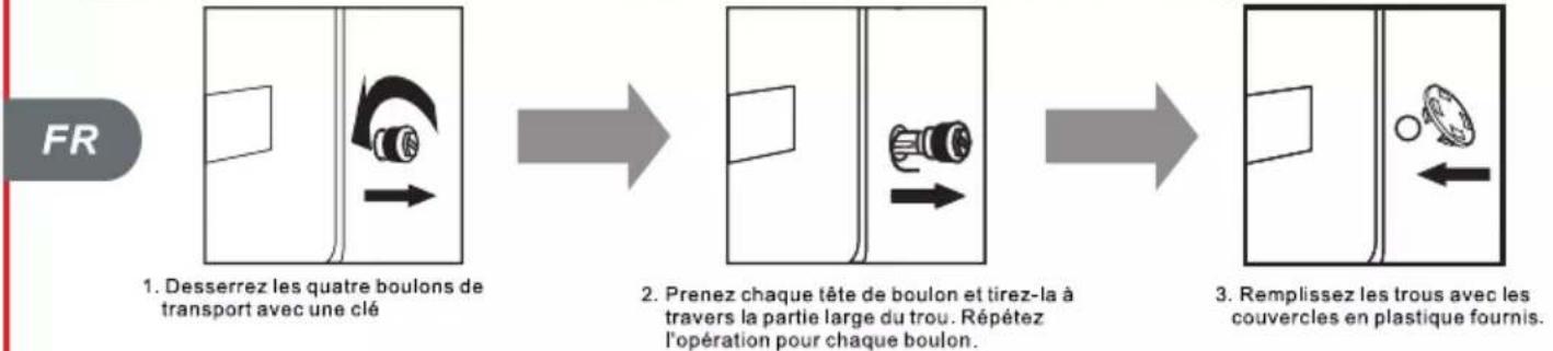 TCL FF0714SA0FR - ■ Retirez les brides de transport - 2