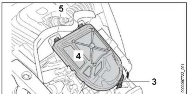 STIHL MS 212 - Pulizia del filtro dell'aria - 3