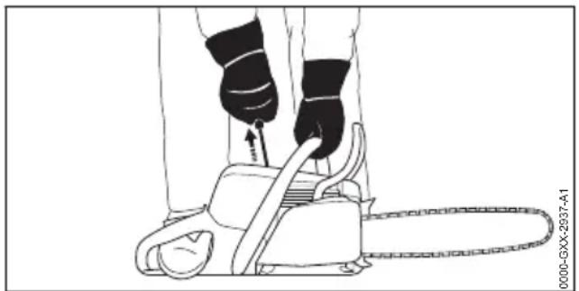 STIHL MS 212 - Mise en route du moteur - 3