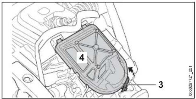 STIHL MS 212 - Pulizia del filtro dell'aria - 2