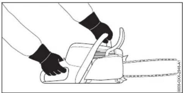 STIHL MS 212 - Tenuta e guida della motosega - 1