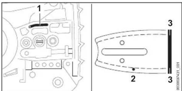 STIHL MS 212 - Pulizia della spranga di guida e della catena della sega - 1
