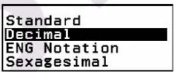 Standard Decimal ENG Notation Sexagesimal