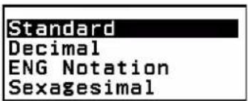 Standard Decimal ENG Notation Sexagesimal
