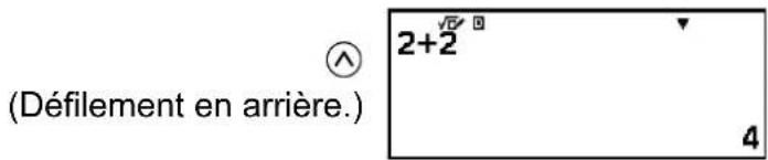 (Défilement en arrière.) 2+2 4
