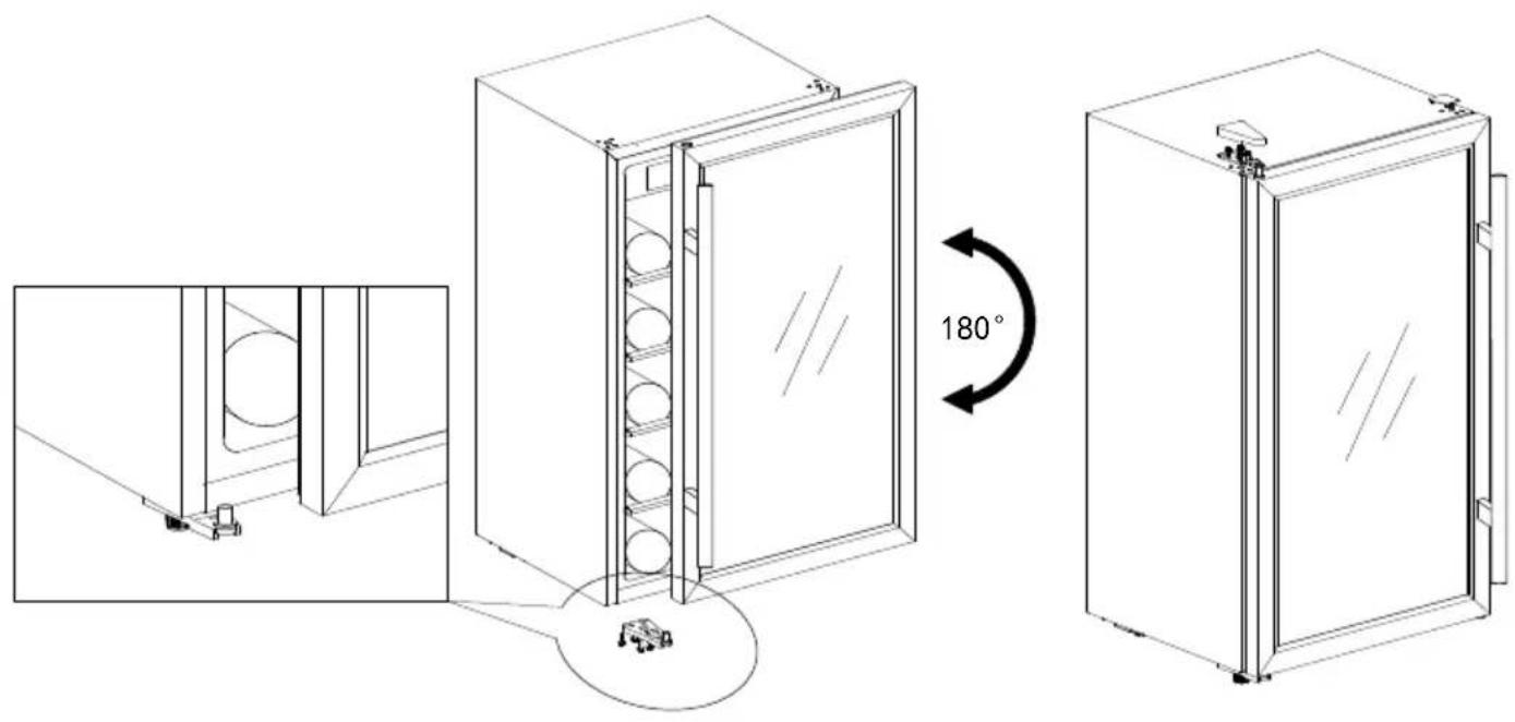 VEDETTE CUVEEV105 - Reversing the door - 2