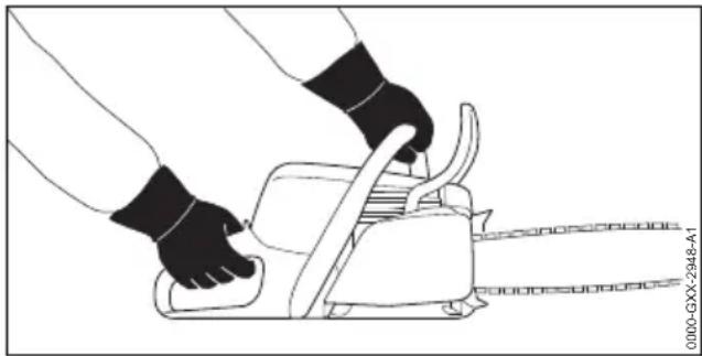 STIHL MS 172 - Tenuta e guida della motosega - 1