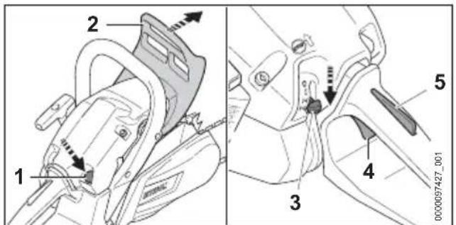 STIHL MS 172 - Motor auf das Starten vorbereiten - 1