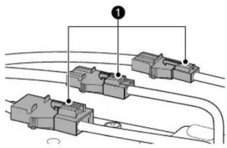 Diagram showing mechanical components with numbered labels and connecting lines, likely illustrating a system or assembly process.