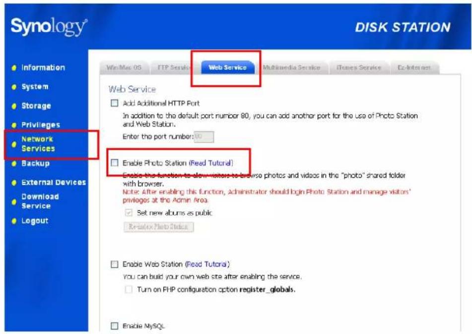 SYNOLOGY DiskStation DS-101j - Description des détails de Photo Station - 1