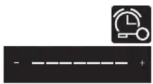Digital clock icon with signal waveform and plus sign, likely indicating status or notification