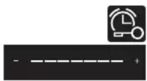 Digital clock icon with signal waveform and plus sign, likely indicating a notification or alert system