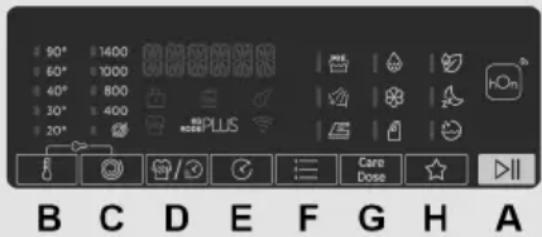HOOVER H3WPS6106TAMB-S - CONTROLS AND PROGRAMS - 1