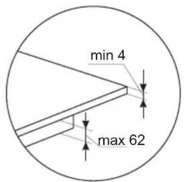 AMICA KMI 751 100 E - Préparation du plateau de meuble pour l'aménagement de la plaque. - 3