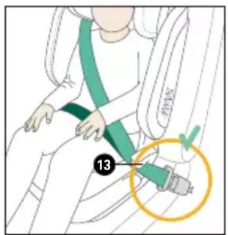 RECARO Monza CFX - ASEGURE BIEN AL MENOR CON EL CINTURÓN DE SEGURIDAD DE 3 PUNTOS DEL VEHÍCULO - 1