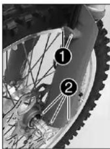GAS GAS EC 250F (2024) - Déposer la protection de fourche - 1