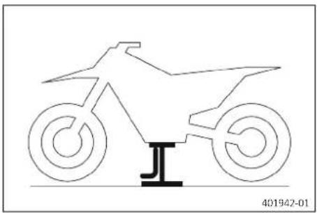 GAS GAS ES 350 (2024) - Surélever la moto sur un socle réglable - 1