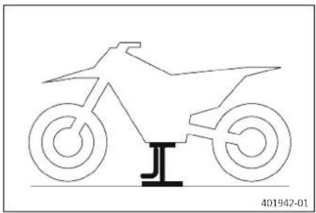 GAS GAS ES 500 (2024) - Surélever la moto sur un socle réglable - 1