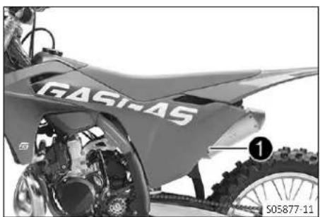 GAS GAS EX 250 (2024) - Déposer le couvercle du boîtier du filtre à air - 1