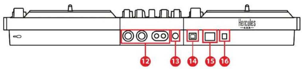HERCULES DJControl Inpulse T7 - Aansluitingen - 1
