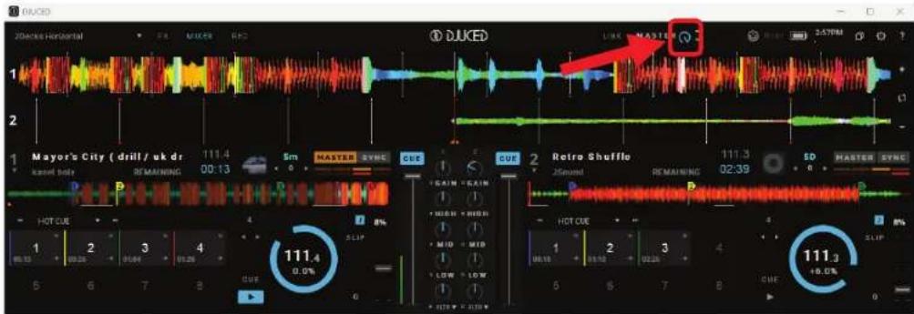 DJUCED 20000x Horizontal PA MIXER RCD DJUCED LINK MASTER 3:570M 1 2 Mayor's City ( drill / uk dr 111.4 00:13 Sm MASTER SYNE CUE CUE 2 Retro Shuffle 111.3 02:39 SD MASTER SYNE 111.4 0.0% HOT CUE 1 2 3 4 111.4 0.0% HOT CUE 1 2 3 4 111.3 +0.0%