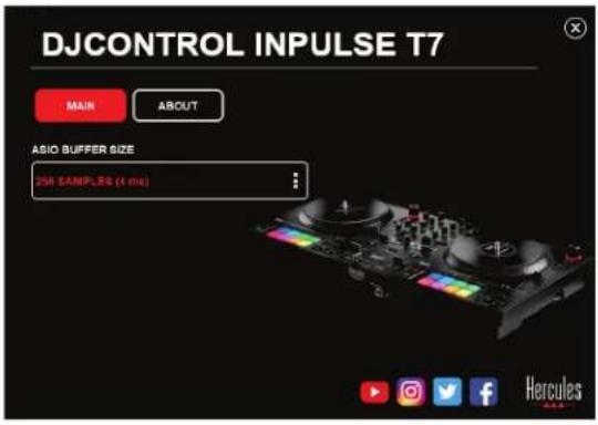 HERCULES DJControl Inpulse T7 - ASIO- en Windows®-bedieningspaneel - 1