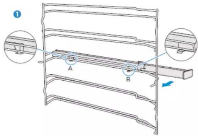 BLAUPUNKT 5B50P 8690 - Fixer les rails télescopiques - 1