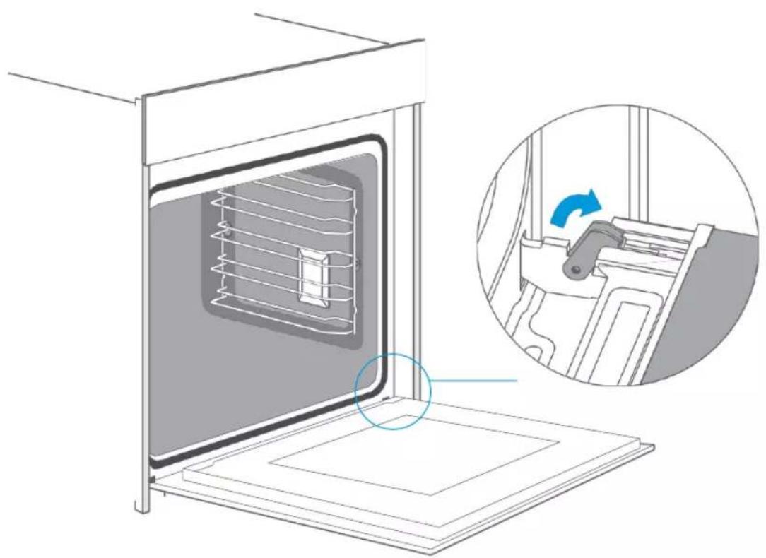 BLAUPUNKT 5B50P 8690 - Demontera ugnsluckan - 1