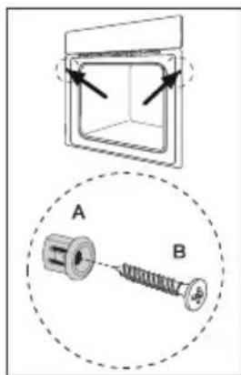 BLAUPUNKT 5B30N 0250 - SECURING THE OVEN TO THE CABINET - 1