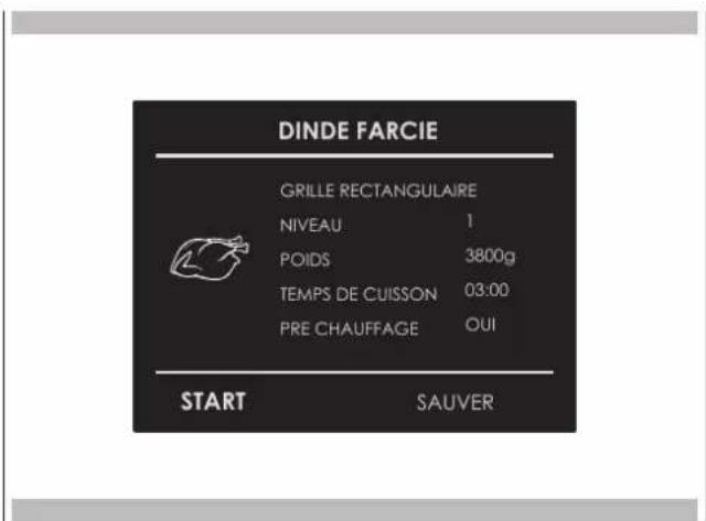 Glem Gas FODP30S - Selectionner une recette déjà programmée: - 1