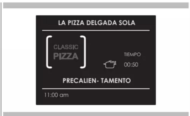 Glem Gas FODP30S - Selecciónar una receta“CLASSICPIZZA”ya configurada: - 2