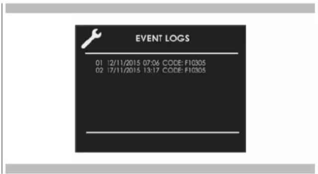 Glem Gas FODP30S - Event Log - 1