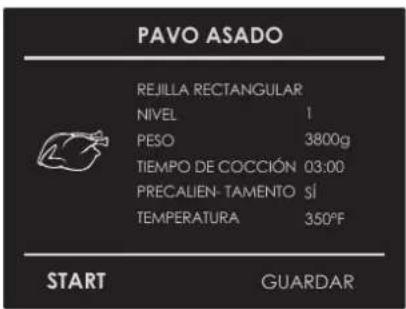 Glem Gas FODP30S - Seleccionar una receta ya configurada: - 1