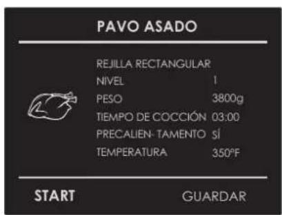 Glem Gas FOSP30S - Seleccionar una receta ya configurada: - 1