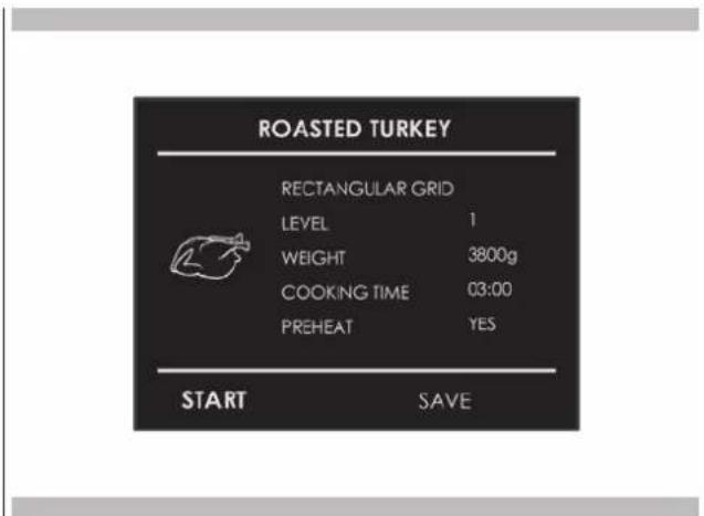 Glem Gas FOSP30S - Select an already-set recipe: - 1