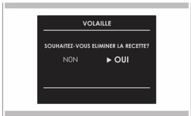 Glem Gas FOSP30S - Effacer une recette personalisée: - 1