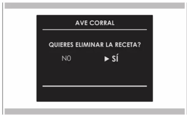 Glem Gas FOSP30S - Borrar una receta Personalizada: - 1