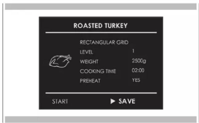 Glem Gas FOSP30S - Saving a personalized recipe: - 3