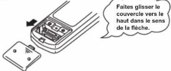 Faites glisser le couvercle vers le haut dans le sens de la flèche.