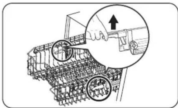 Pelgrim GVW350XL - Réglage de la hauteur du panier supérieur type 1 (en fonction du modèle) - 2