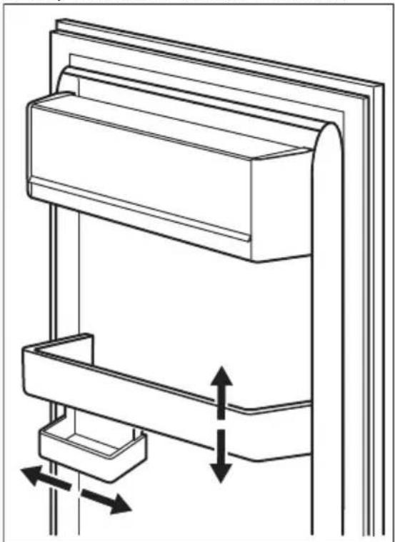AEG NSC9V181CS - Positionnement des étagères de porte - 1