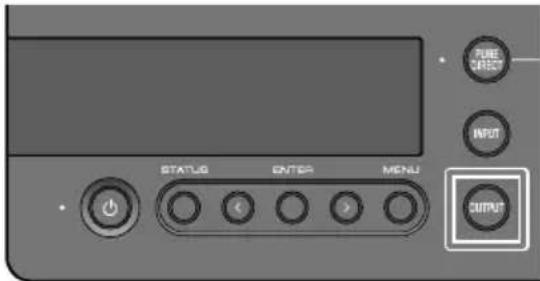 YAMAHA HA-L7A - Die Taste [OUTPUT] auf dem Bedienfeld drücken, um das Audioausgabeziel auszuwählen. - 1