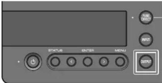 YAMAHA HA-L7A - Druk op de [OUTPUT]-knop op het bedieningspaneel om de bestemming van de audio-uitgang te selecteren. - 1
