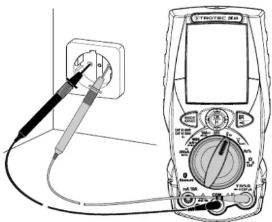 TROTEC BE60 - Avertissement relatif à la tension électrique Risque d'électrocution ! - 1