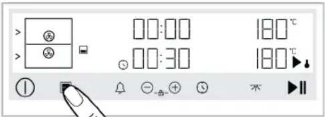 00:00 180°C 00:30 180°C ① + - - + ② 不 ►