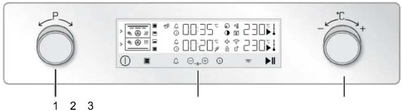 P 00:35 °C 230 00:20 °C 230 1 2 3 - °C +