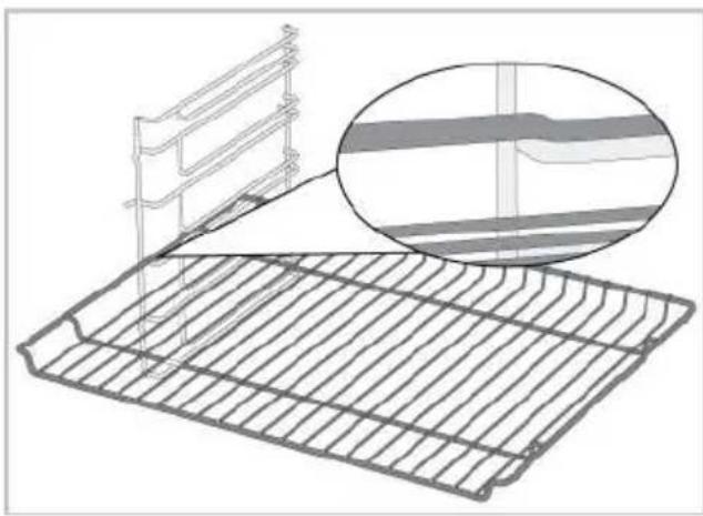BEKO BBIM13300DXPSE-1 - Mise en place appropriée de la grille métallique et du plateau sur les rails télescopi- - 1