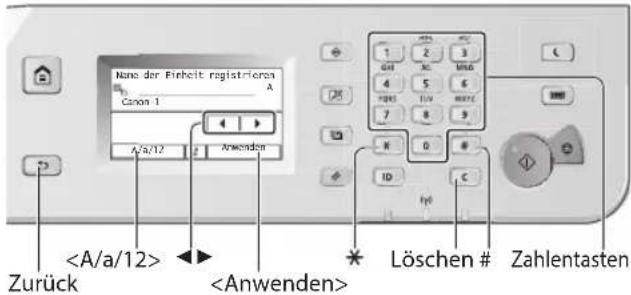 CANON imageRUNNER 2206iF - Navigieren durch das Menü und Texteingabemethode - 1